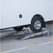 HD Ramps Adjustable Wheel Risers in use
