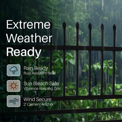 Aleko Berlin fence panels in extreme weather conditions