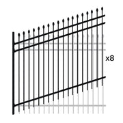 Aleko Tokyo 8-panel galvanized steel commercial fence kit