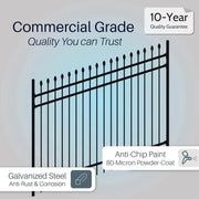 Aleko Tokyo fence 80-micron anti-chip powder-coated finish