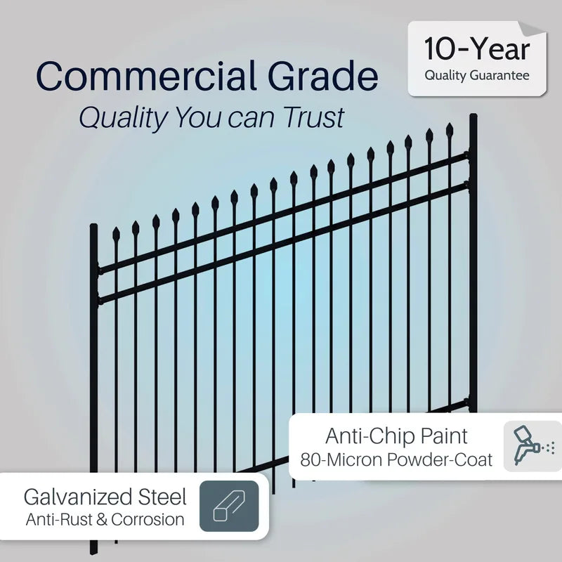 Aleko Tokyo fence 80-micron anti-chip powder-coated finish