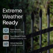 Aleko Tokyo fence in extreme weather conditions