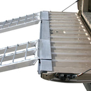 HD Ramps Alumi-Loc 5' Ramp Attaching System attached on the truck bed
