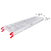 Black Widow Aluminum Extra-Wide Folding ATV Ramp dimensions and measurements when folded