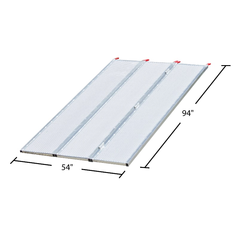 Black Widow Aluminum Extra-Wide Punch Plate Folding ATV Ramp dimensions and measurements
