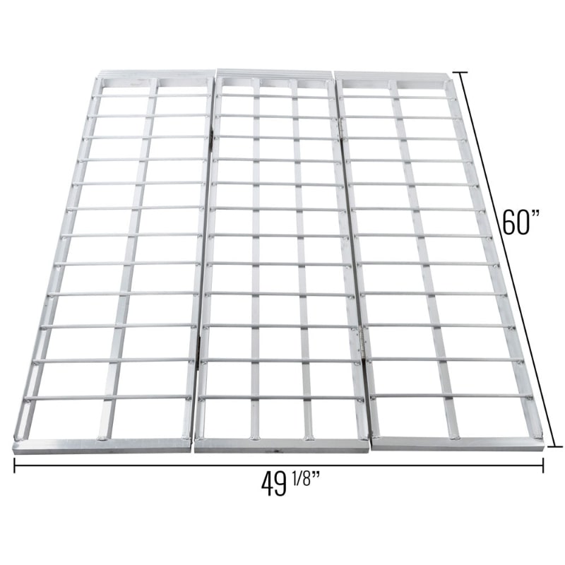 Black Widow Aluminum Folding Motorcycle Trailer Ramp dimensions and measurements