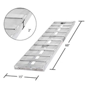 dimensions of the HD Ramps Aluminum Hook End Car Trailer Ramps 5'x15" 5,000 lbs Capacity