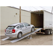 HD Ramps Aluminum Modular Truck Trailer Ramp System in use with a car
