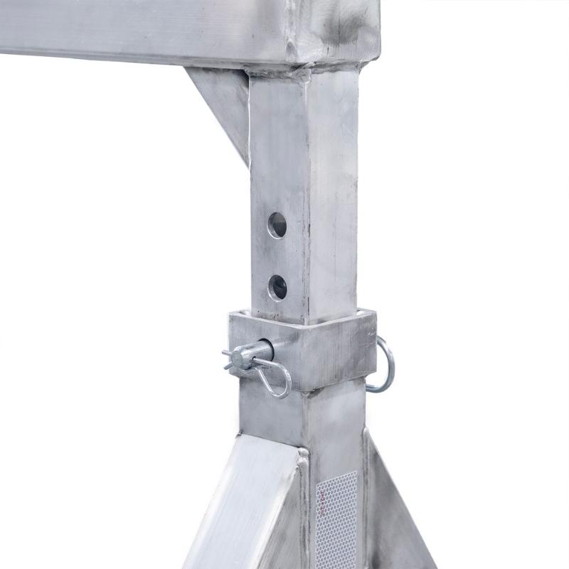 adjustable stand of the HD Ramps Aluminum Modular Yard Ramp 30,000 lb Capacity