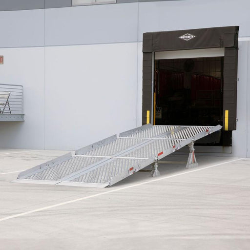 HD Ramps Aluminum Modular Yard Ramp 30,000 lb Capacity set up