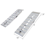 dimensions of the HD Ramps Aluminum Plate-End Trailer Ramps 4' x 15" 