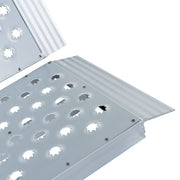 Black Widow Aluminum Punch Plate Folding ATV Ramp close up picture of the lip
