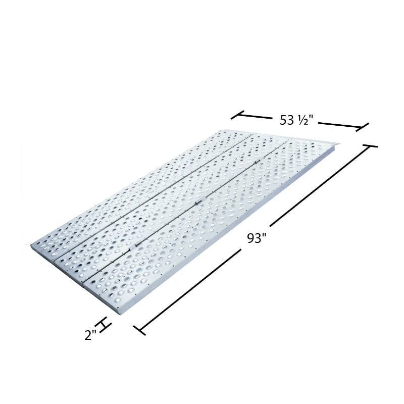 Black Widow Aluminum Punch Plate Folding ATV Ramp dimensions and measurements
