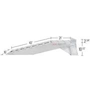 HD Ramps Aluminum Semi Truck Wheel Riser Service Ramps dimensions and measurements
