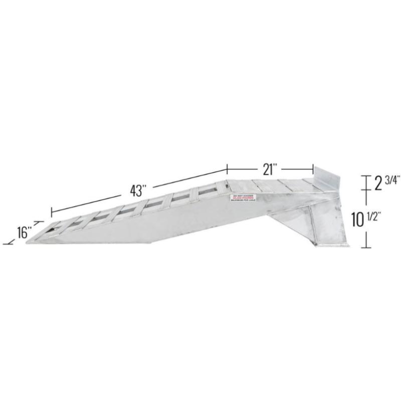 HD Ramps Aluminum Semi Truck Wheel Riser Service Ramps dimensions and measurements
