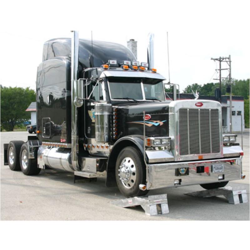 HD Ramps Aluminum Semi Truck Wheel Riser Service Ramps in use
