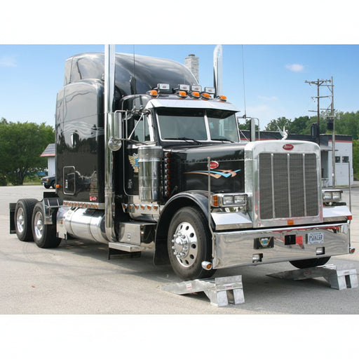 HD Ramps Aluminum Semi Truck Wheel Riser Service Ramps in use
