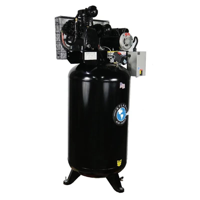 Atlas Air Force AF7 5HP 80-gallon vertical electric air compressor, front view