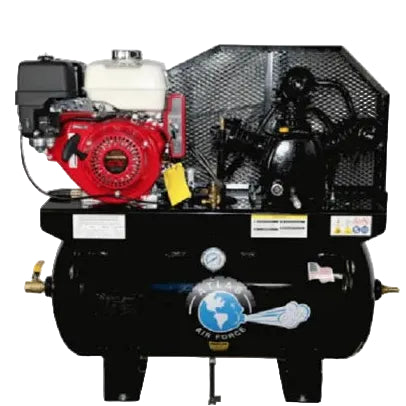 Atlas Air Force AF9G 9HP Honda gas air compressor, front view