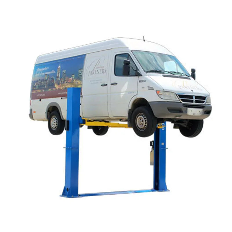 Atlas BP10000X commercial baseplate 2-post lift, 10,000 lb capacity, front view