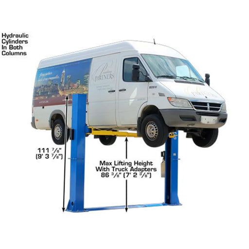 Atlas BP10000X baseplate 2-post lift, column and gusset detail