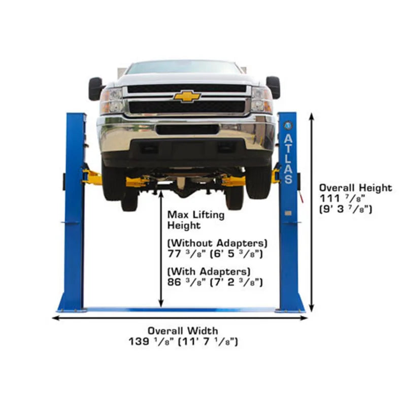 Atlas BP10000X baseplate 2-post lift, lock release power unit