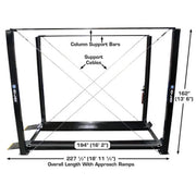 Atlas Garage PRO7000ST super tall 4-post lift, runway detail