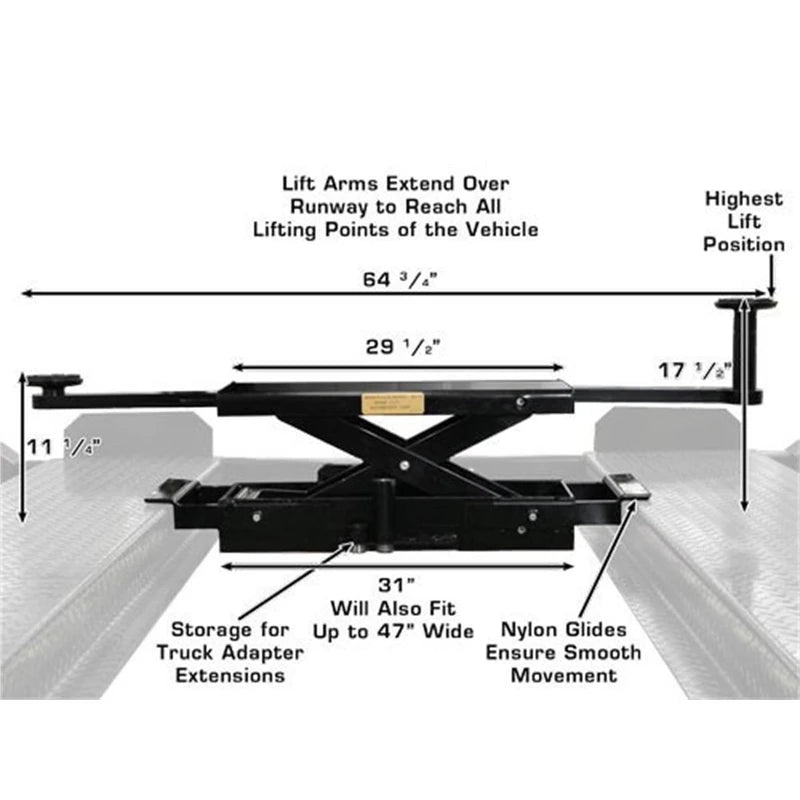 Atlas PROJACK35 lift arm reach diagram