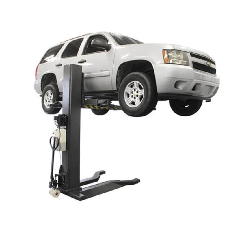 Atlas PSP-6000 portable single post lift, swing arms detail