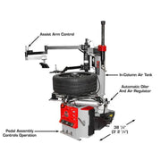Atlas Platinum PTC300 tire changer, mount/demount head
