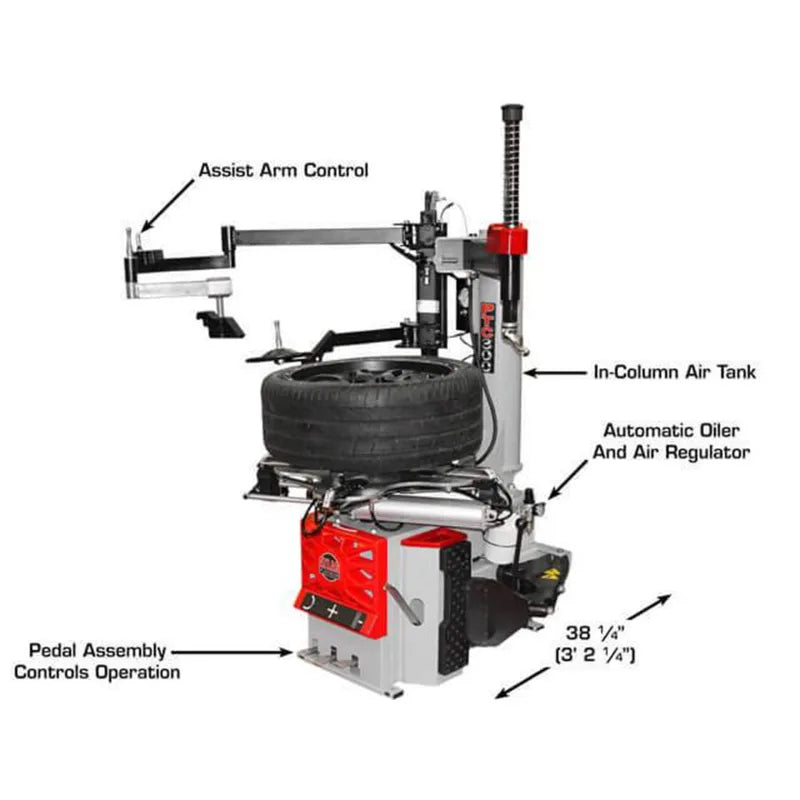 Atlas Platinum PTC300 tire changer, mount/demount head