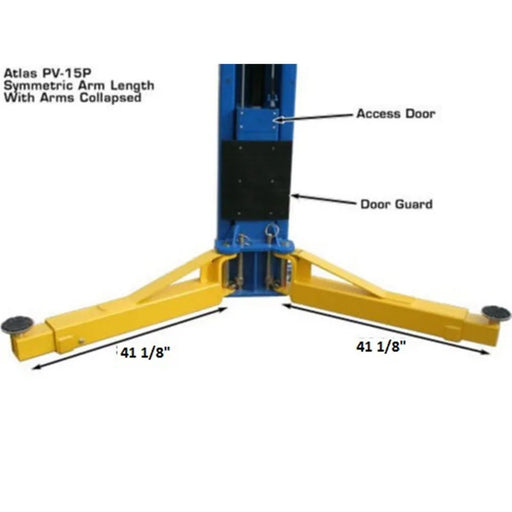 Atlas PV15PX 2-Post Lift - side view