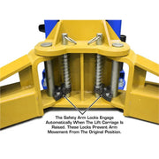 Atlas PVL12 2-Post Lift with vehicle raised