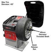 Atlas Platinum PWB70 wheel balancer, large weight tray detail