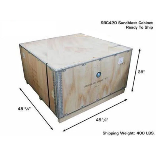 Atlas SBC420 sandblast cabinet, top loading door