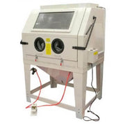 Atlas SBC990 large sandblast cabinet with vacuum, front view