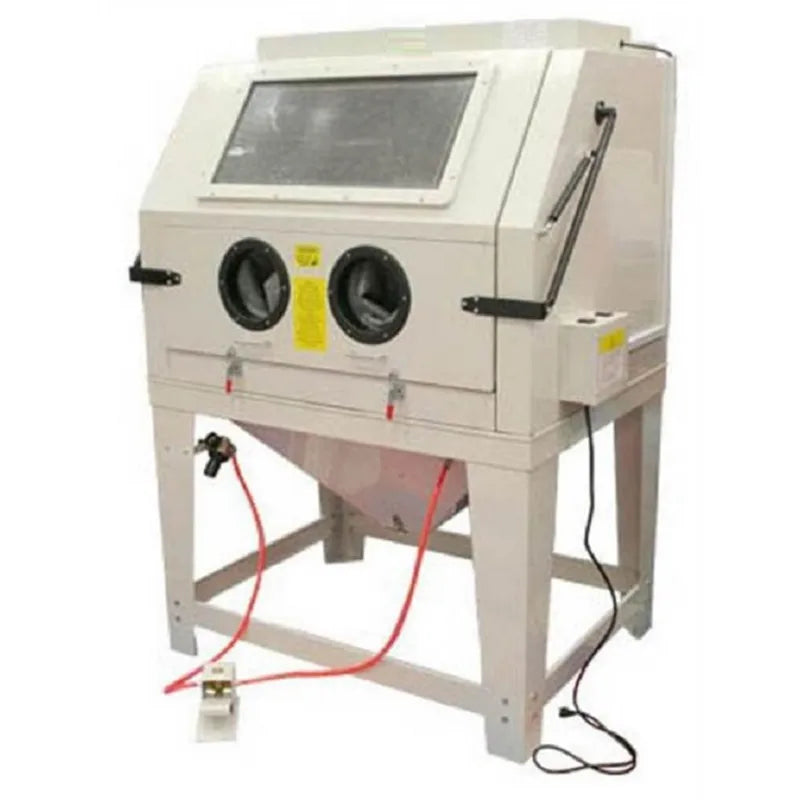 Atlas SBC990 large sandblast cabinet with vacuum, front view