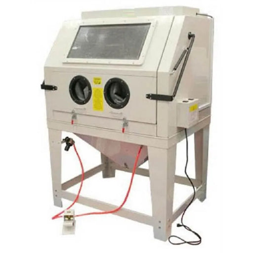 Atlas SBC990 large sandblast cabinet with vacuum, front view