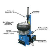 Atlas TC221 tire changer, bead breaker detail