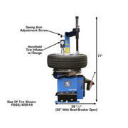 Atlas TC229 tire changer, side view