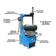 Atlas TC289 tire changer, extra-large turntable detail
