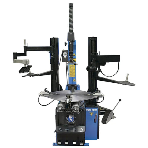 Atlas TC755DAA tilt-back tire changer, front view