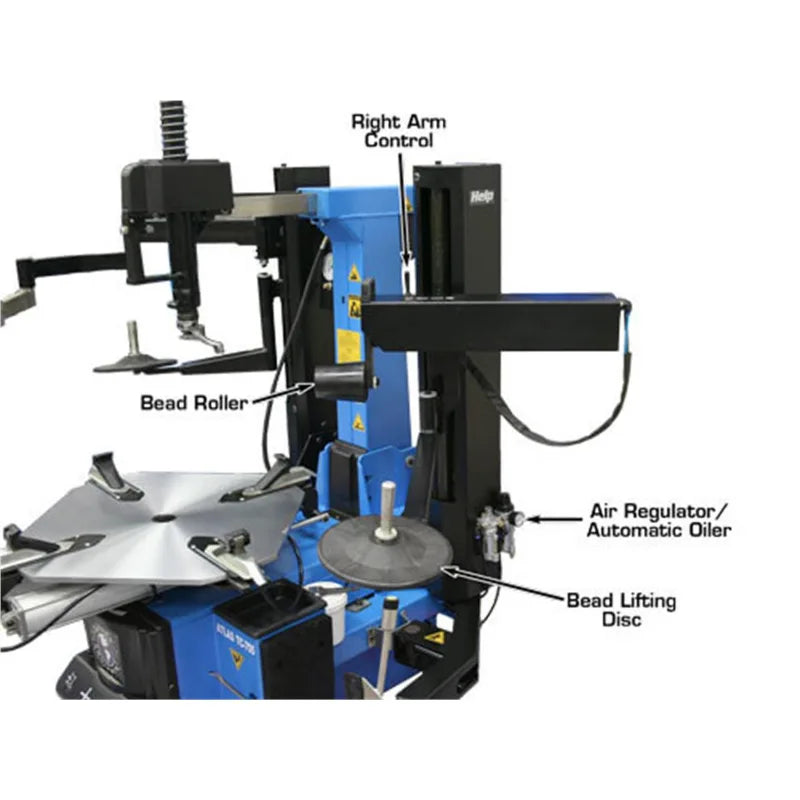 Atlas TC755DAA tire changer, pneumatic M/D head