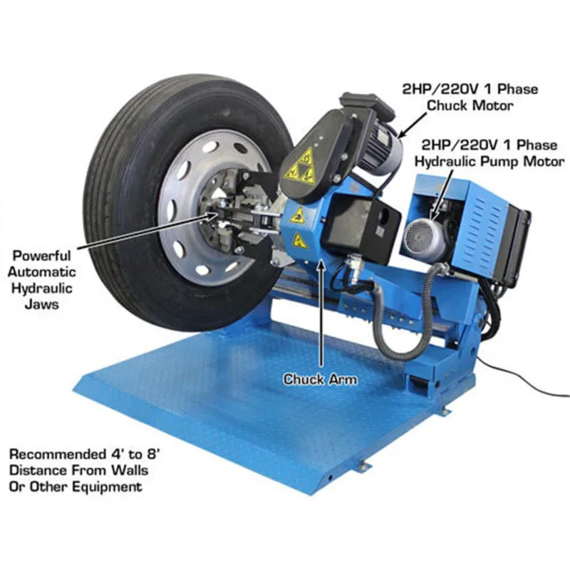 Atlas TTC305A truck tire changer, bead tool arm