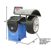 Atlas WB41 wheel balancer, raised display detail