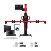 Autel MaxiSYS IA1000DT ADAS calibration frame with digital target monitors