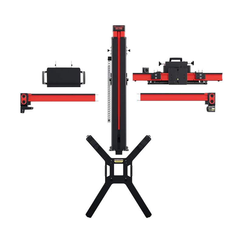 Autel MaxiSYS IA700 ADAS Calibration Frame with Alignment Pre-Check frame disassembled