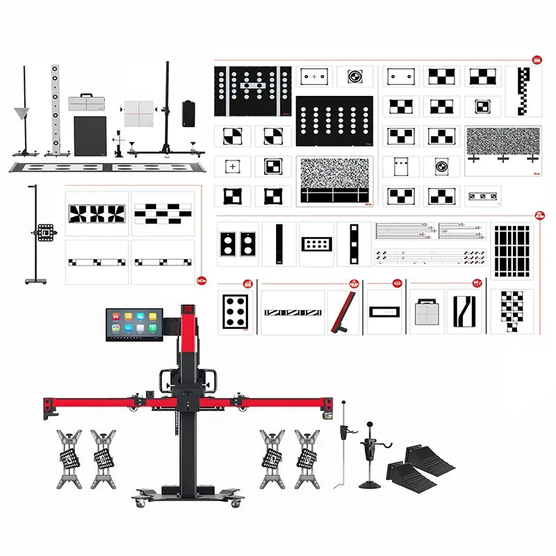 Autel MaxiSYS IA900AS alignment frame with All Systems ADAS calibration kit