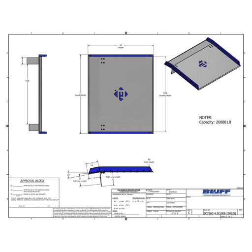 Aluminum Dock Board with Steel Curbs (NON-RETURNABLE ITEM)-Access Division-Access Division