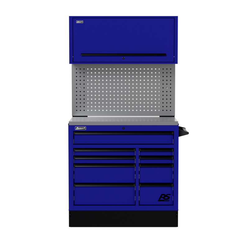 Homak CTS41002 41" CTS Centralized Tool Storage Set with Toolboard Backsplash - Rally Sport Blue